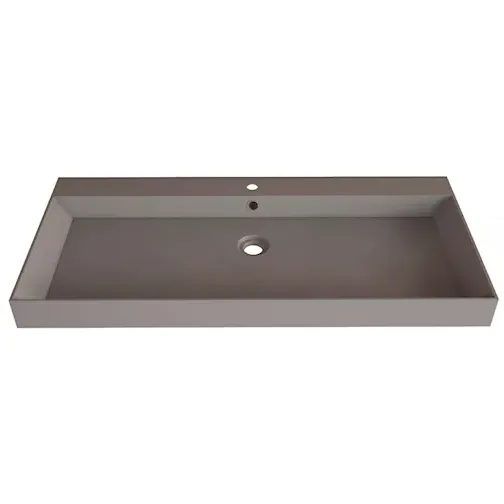 Gliss Design Lako wastafel 100 cm 1 kraangat mat leigrijs