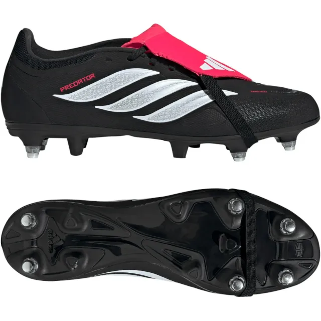 Adidas Predator League FT IJzeren-Nop Voetbalschoenen (SG) Zwart Wit Rood