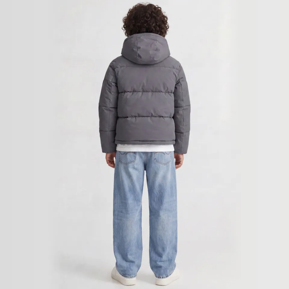 Jack & Jones Galaxy puffer winterjas grijs, foto 4