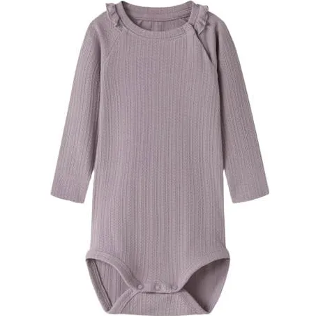 GUPPY BABY romper met ruches - lichtpaars Meisjes Stretchkatoen Ronde hals