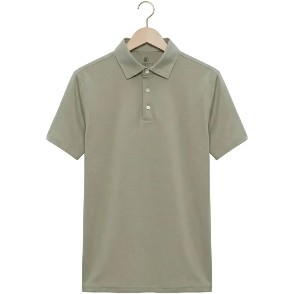 Desoto Heren Polo's & T-shirts Casual Polo Kent 1/2 - Groen, foto 2