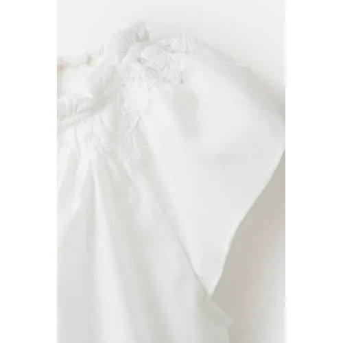 Mango Kids blousetop met borduursels wit, foto 3