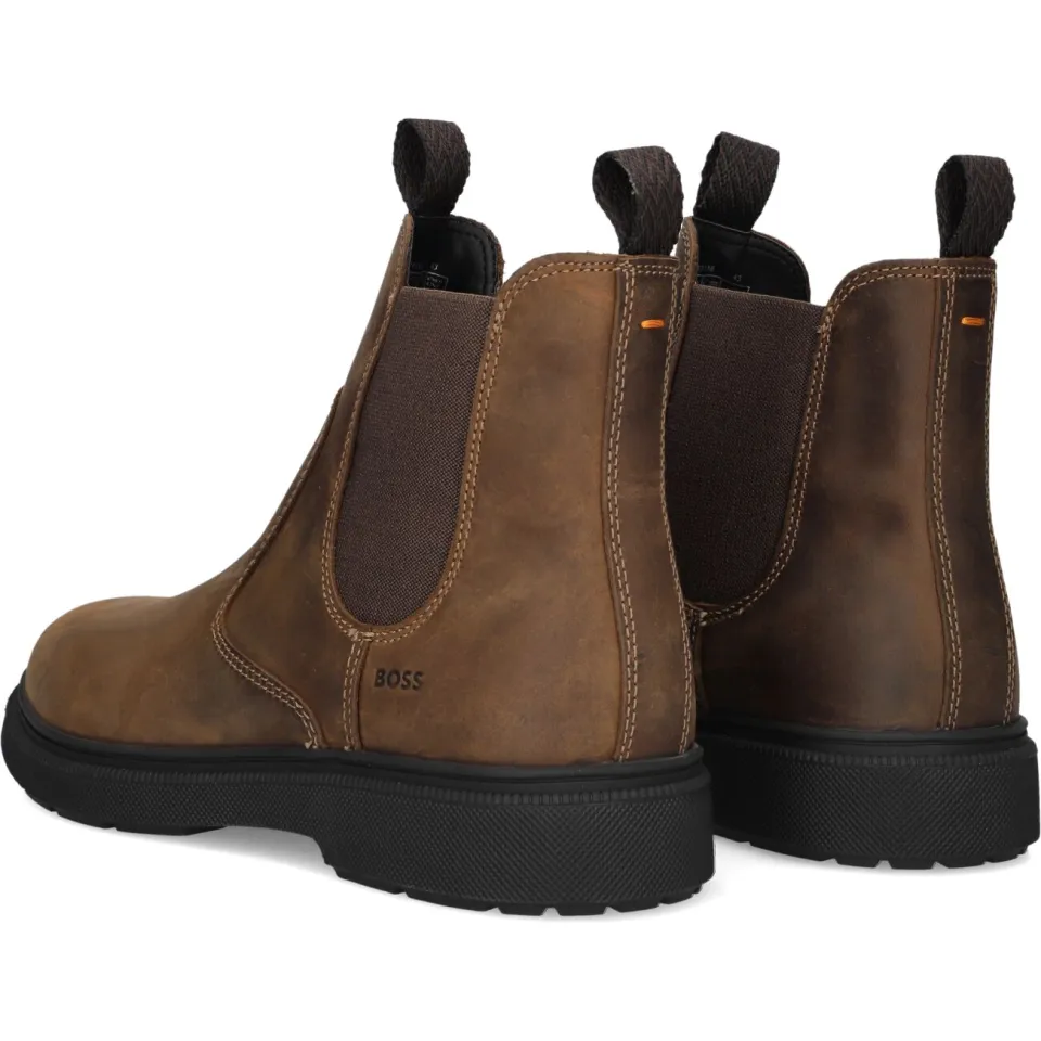 Boss Orange leren chelsea boots - bruin, foto 5