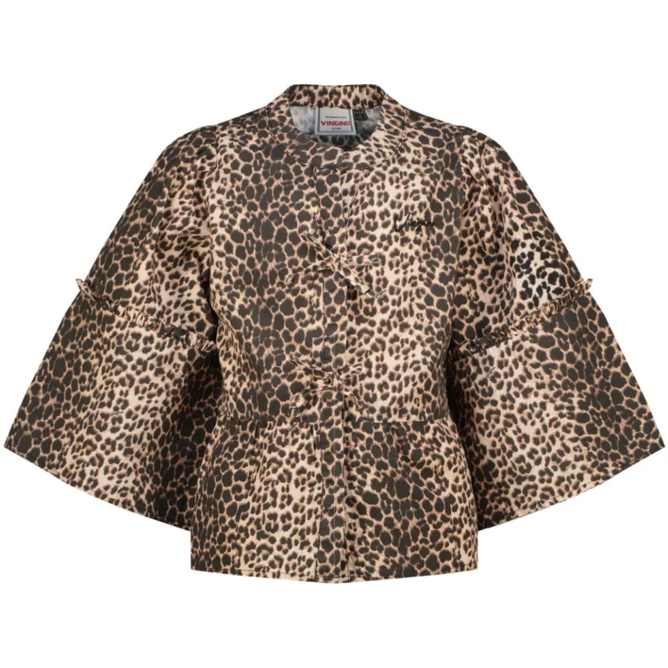 Vingino blouse bruin met panterprint, foto 2