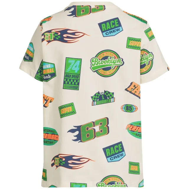 Orange Stars T-shirt wit met all-over print, foto 2