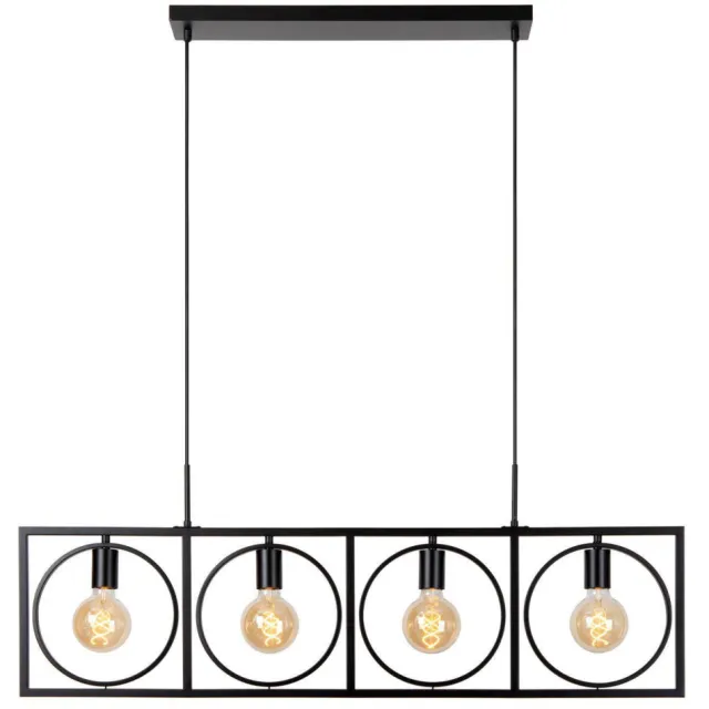 Lucide SUUS - Hanglamp - 4xE27 - Zwart