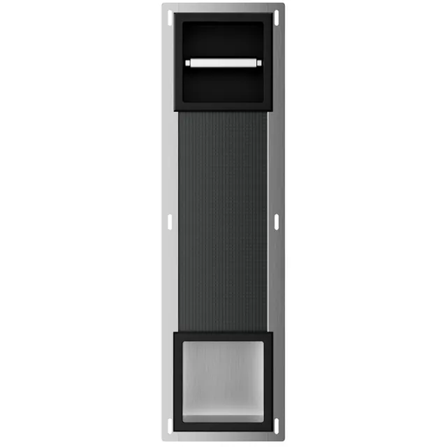 Wiesbaden Toiletrolhouder Zonder Klep en Reserverolhouder Inbouw Wiesbaden Rocko Mat Zwart
