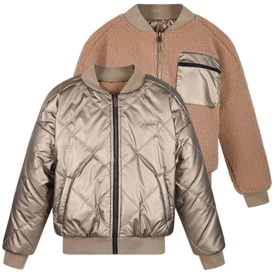 NoBell’ teddy reversible bomberjack bruin, foto 2