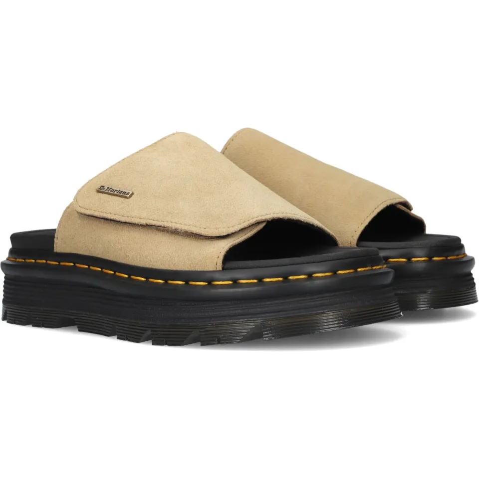 Dr. Martens Zebzag Slide EH Suede slippers beige, foto 5