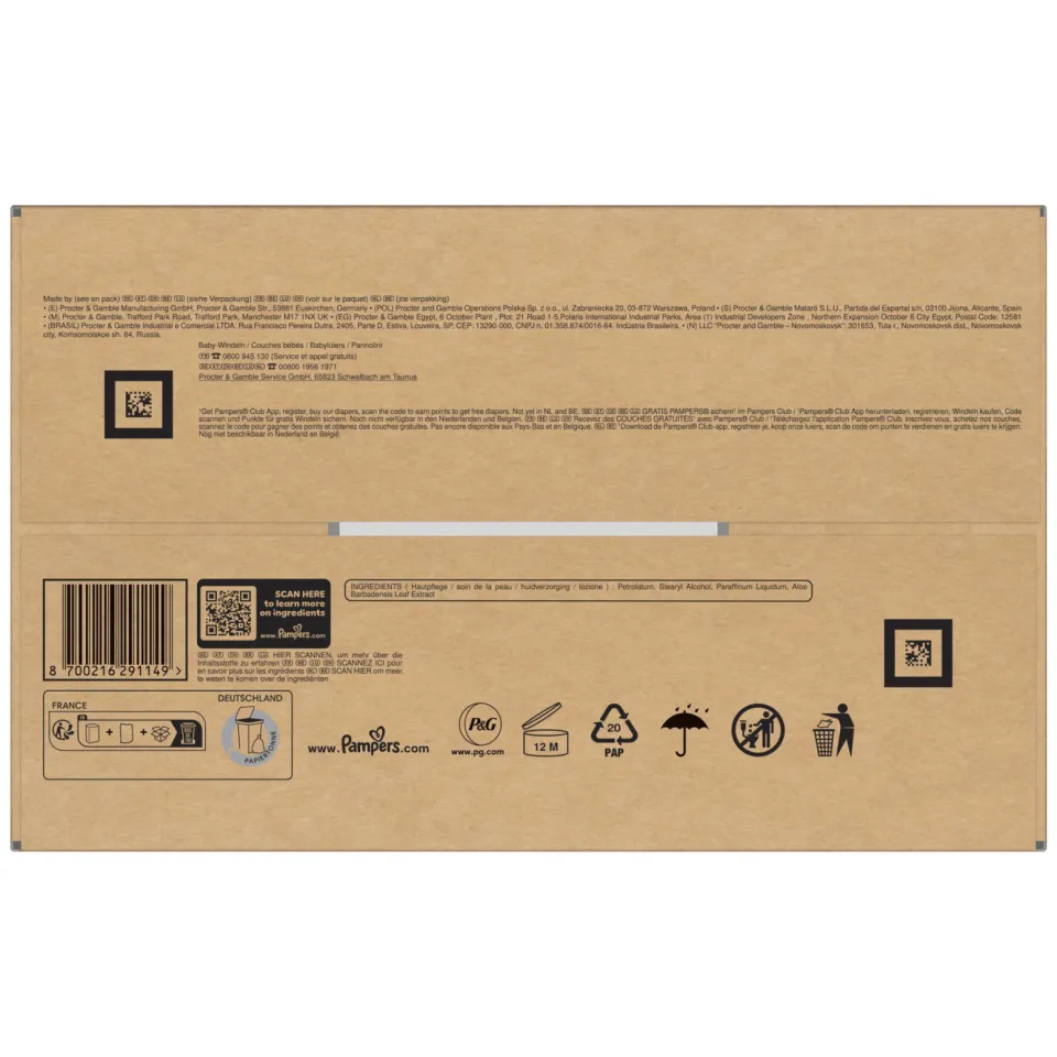 Pampers Baby-Dry Maat 6+ maandbox - 144 luiers, 14kg-19kg