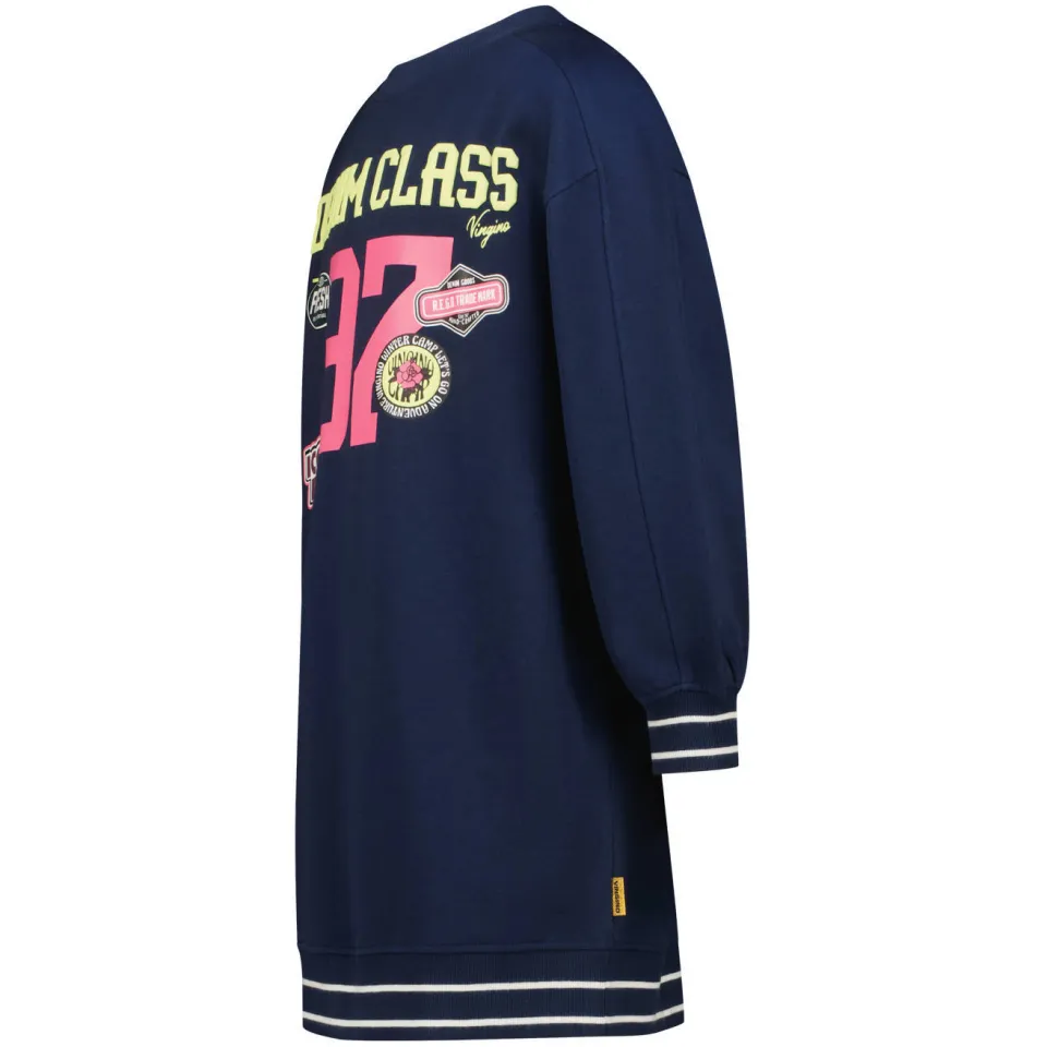 Vingino Padine midi sweatjurk donkerblauw, foto 4