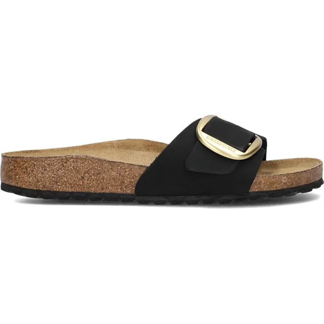 Birkenstock Dames Slippers Madrid Big Buckle - Zwart