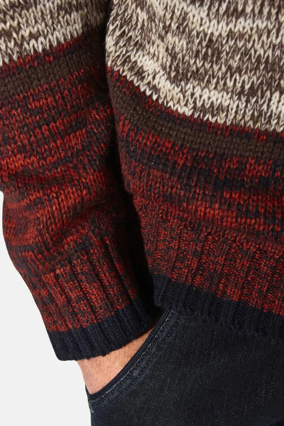 Babista gestreepte trui +FIT Collectie Plus Size - donkerrood, foto 6