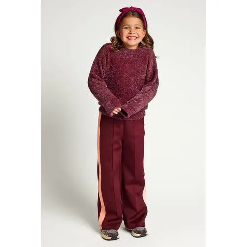 LOOXS little relaxed fit sweatpant donkerrood, foto 2