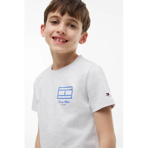 Tommy Hilfiger t-shirt lichtgrijs melange, foto 5