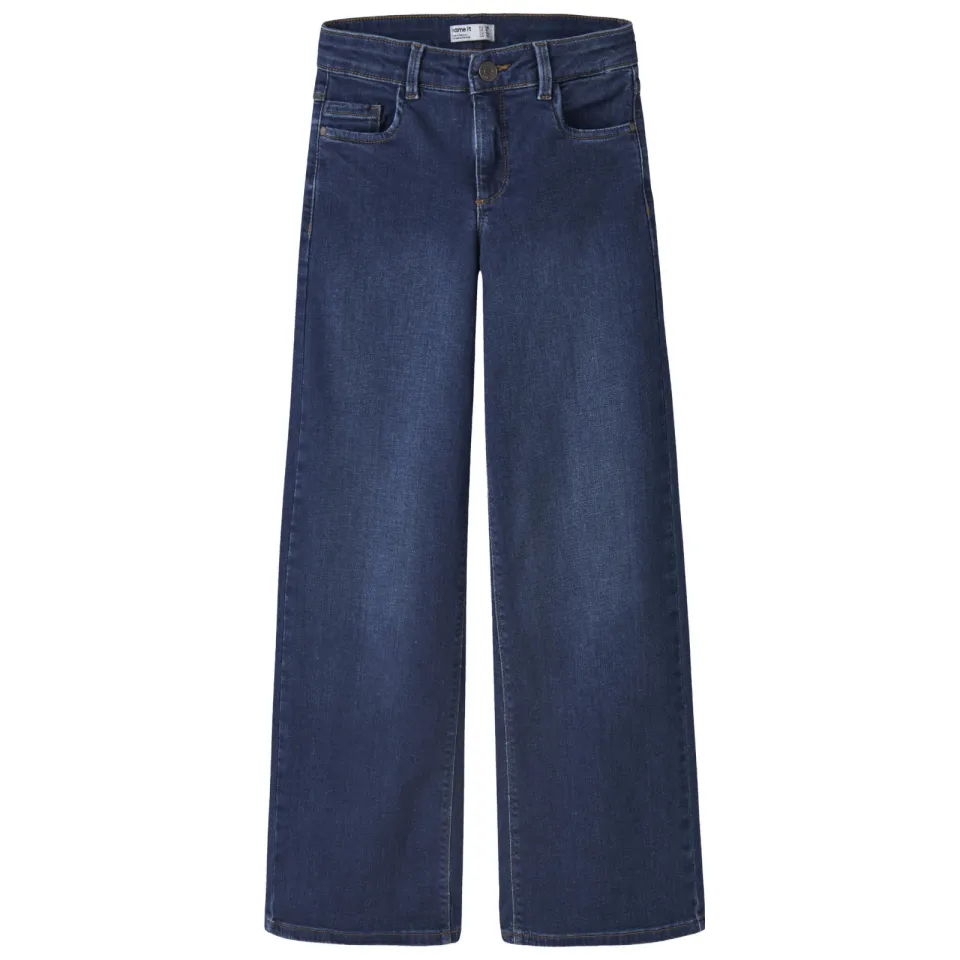 NAME IT KIDS wide leg jeans dark blue denim, foto 2
