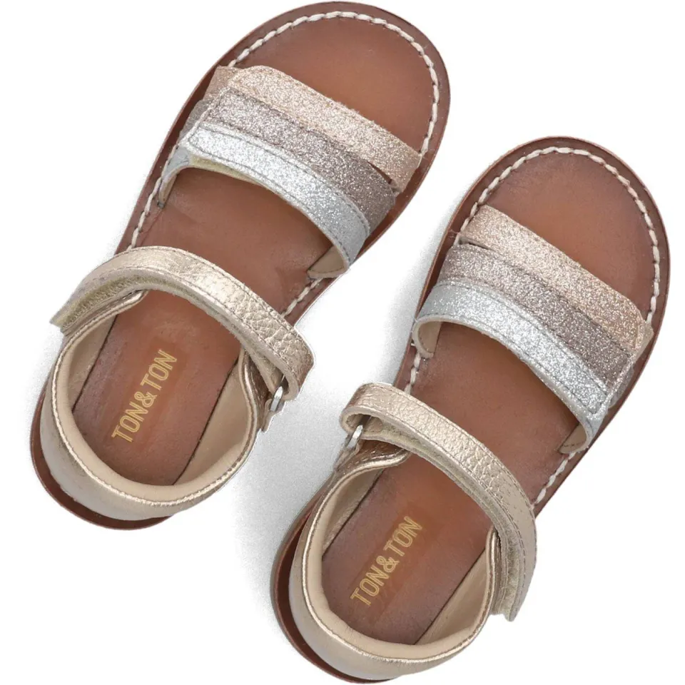 Ton & Ton Sandalen Paiva Goud, foto 4