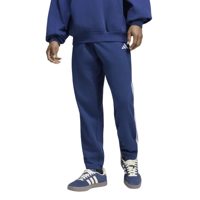 Adidas 3 stripes Broeken Heren - Blauw - Katoen Jersey Blue