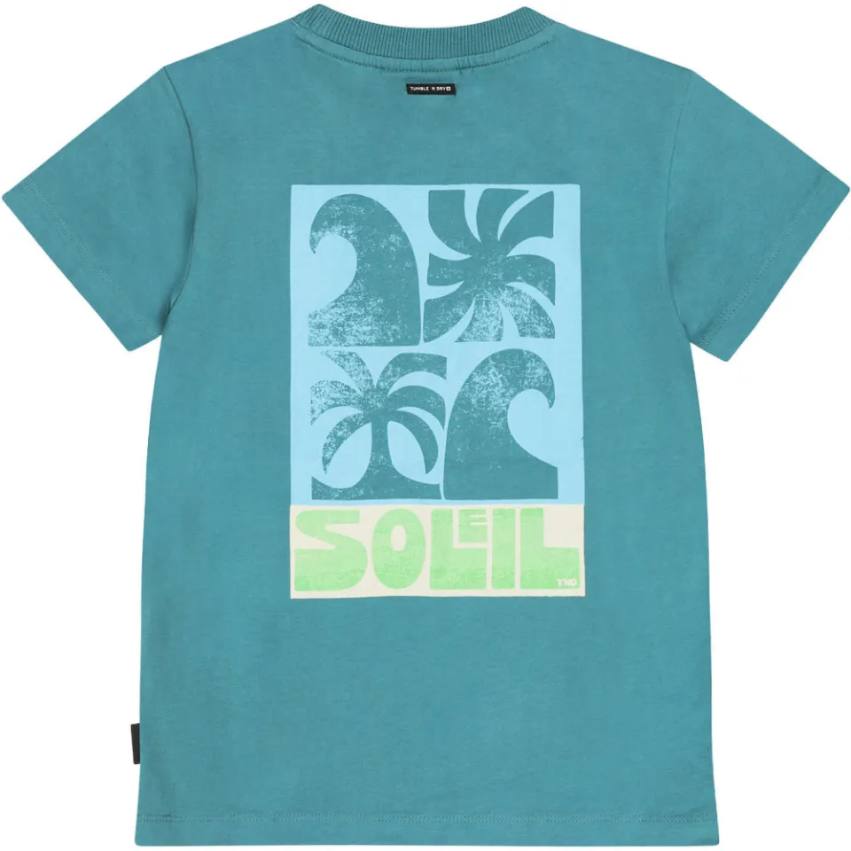 Tumble 'n Dry T-shirt met backprint petrol, foto 3