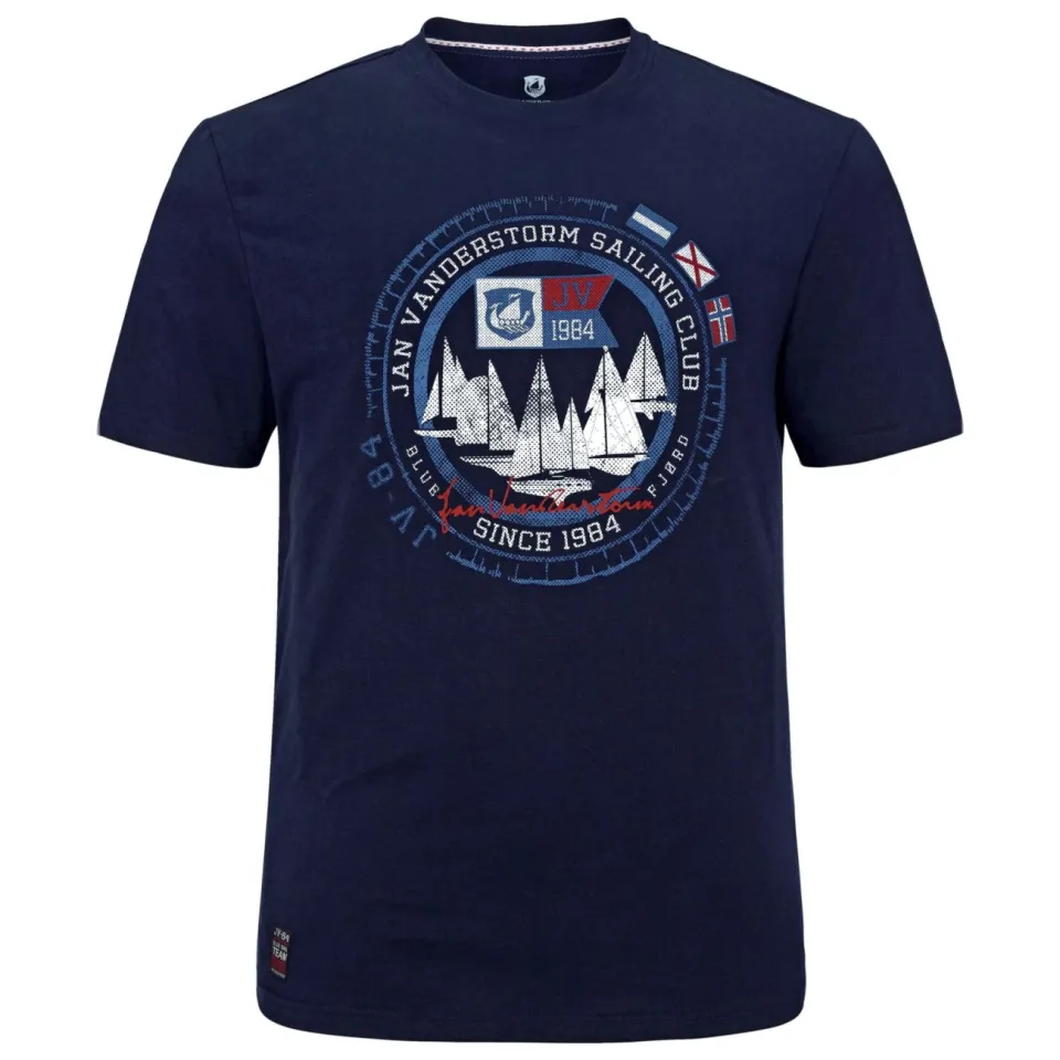 Jan Vanderstorm Terno T-shirt donkerblauw, foto 2