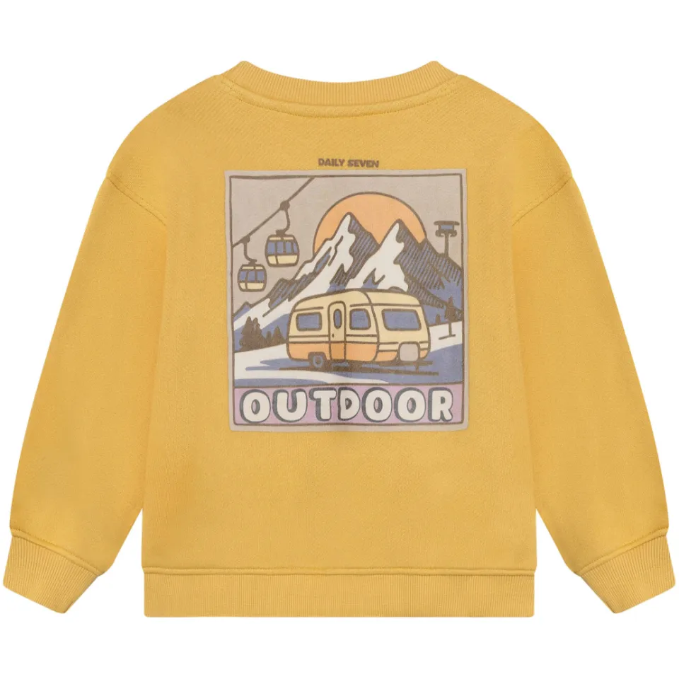 Daily7 oversized sweater met backprint - geel, foto 3