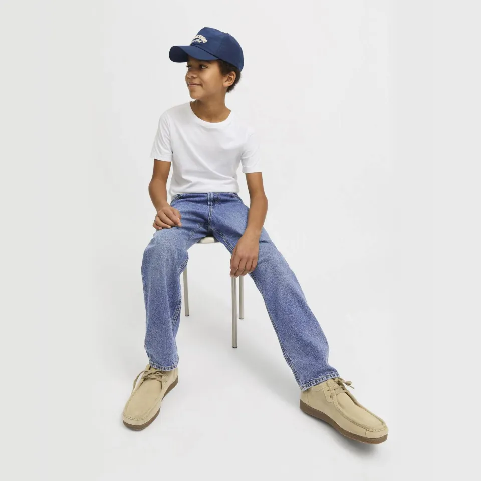 Jack & Jones JUNIOR high waist relaxed fit jeans medium blue denim, foto 3