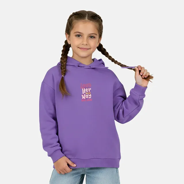 Cars Little Cars hoodie met backprint paars