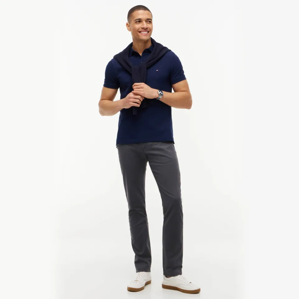 Tommy Hilfiger BLEECKER 1985 slim chino grijs Dark Ash