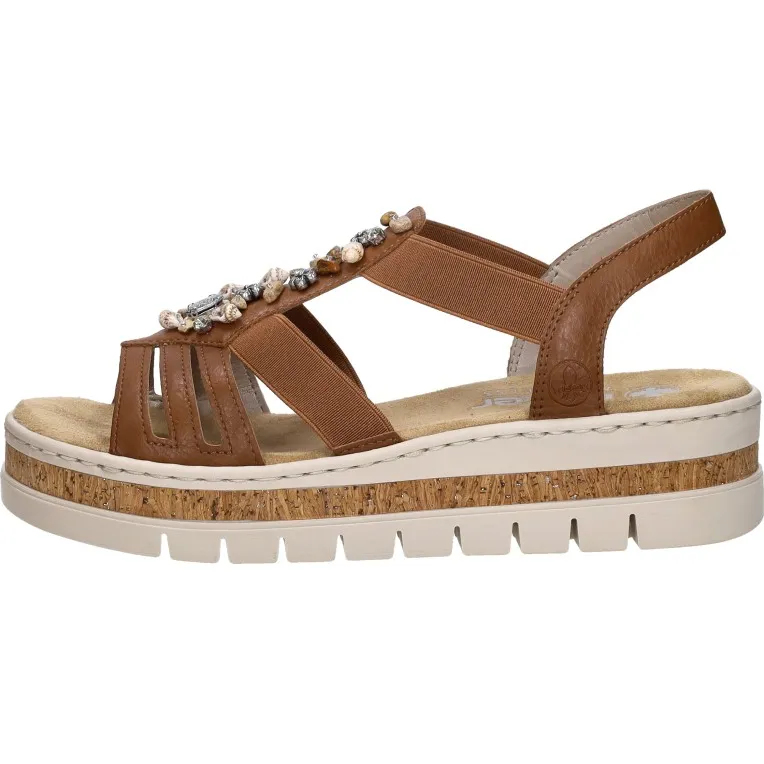 Rieker E1/2 sandalen cognac, foto 2