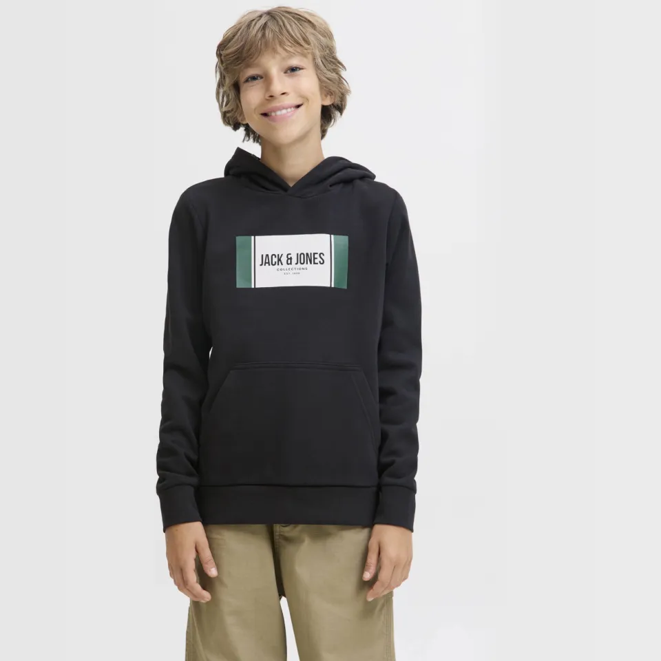 Jack & Jones JUNIOR hoodie zwart, foto 2