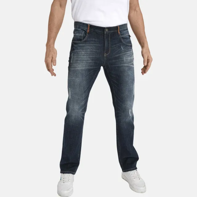 Jan Vanderstorm +FIT Collectie loose fit jeans JURIEN Plus donkerblauw