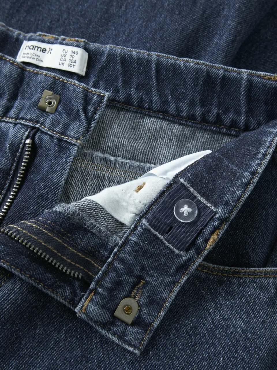 NAME IT KIDS NKFBELLA wide leg jeans dark blue denim, foto 6