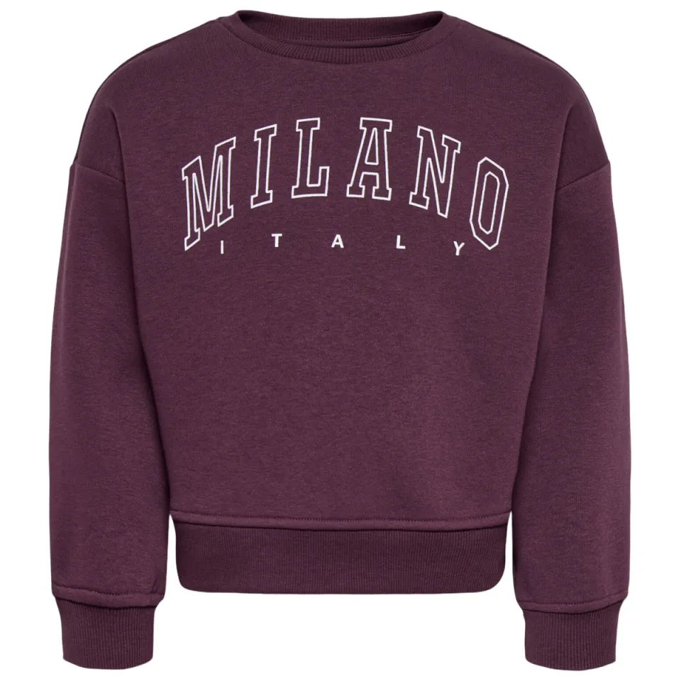 KIDS ONLY MINI rechtvallende sweater met tekst - paars, foto 3