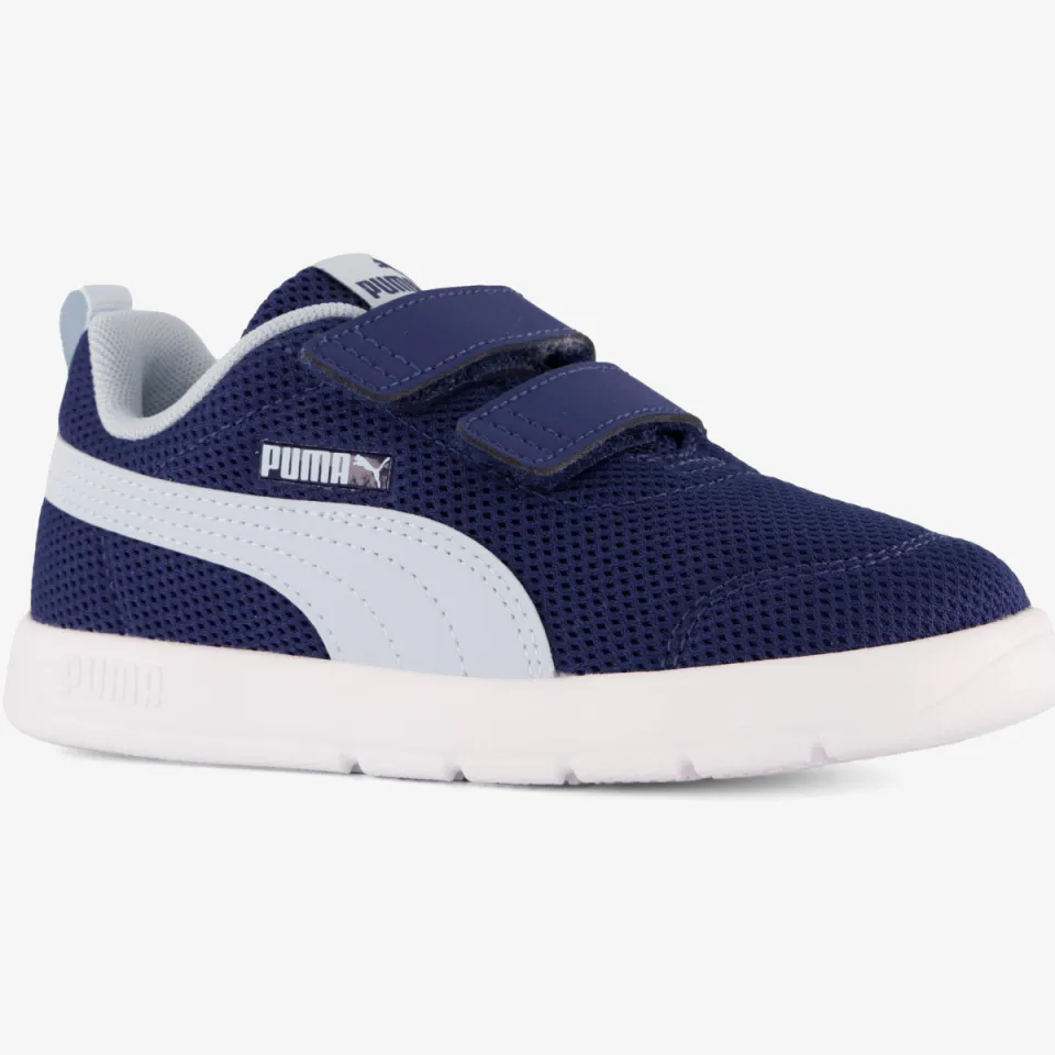 Puma Courtflex V3 Mesh sneakers donkerblauw donkerblauw/lichtblauw, foto 7