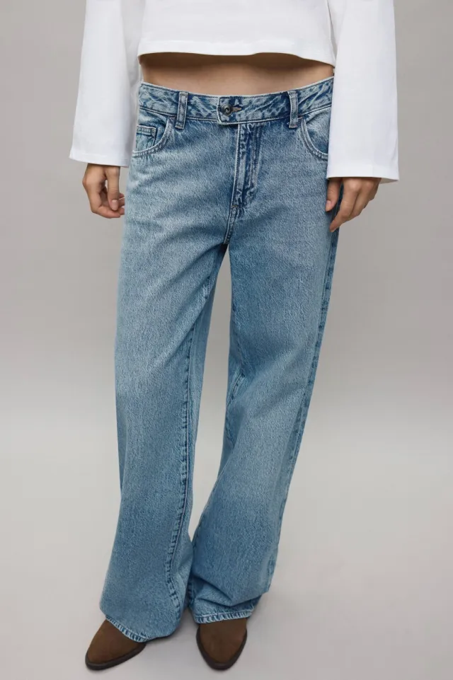 Mango TEEN wide leg jeans - light blue, foto 5