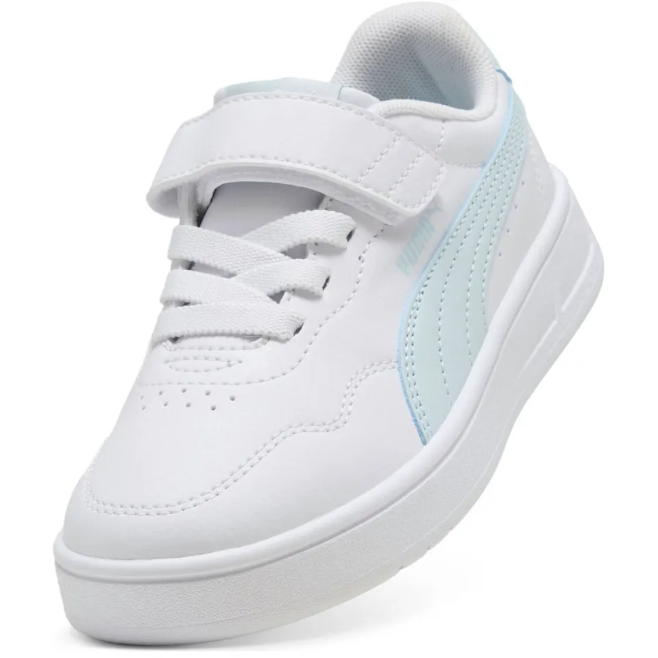Puma Court Lally sneakers wit/lichtblauw, foto 4