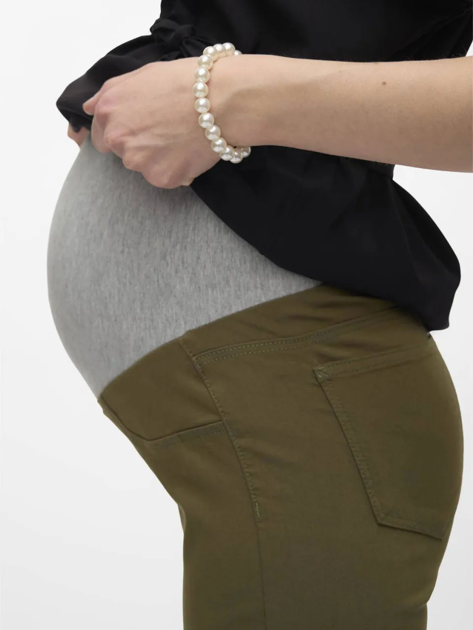 Vero Moda VMMELVA skinny zwangerschapstregging olijfgroen, foto 5