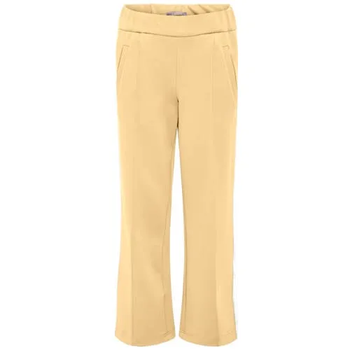 Only KOGWARM UP LIFE wide leg broek lichtgeel