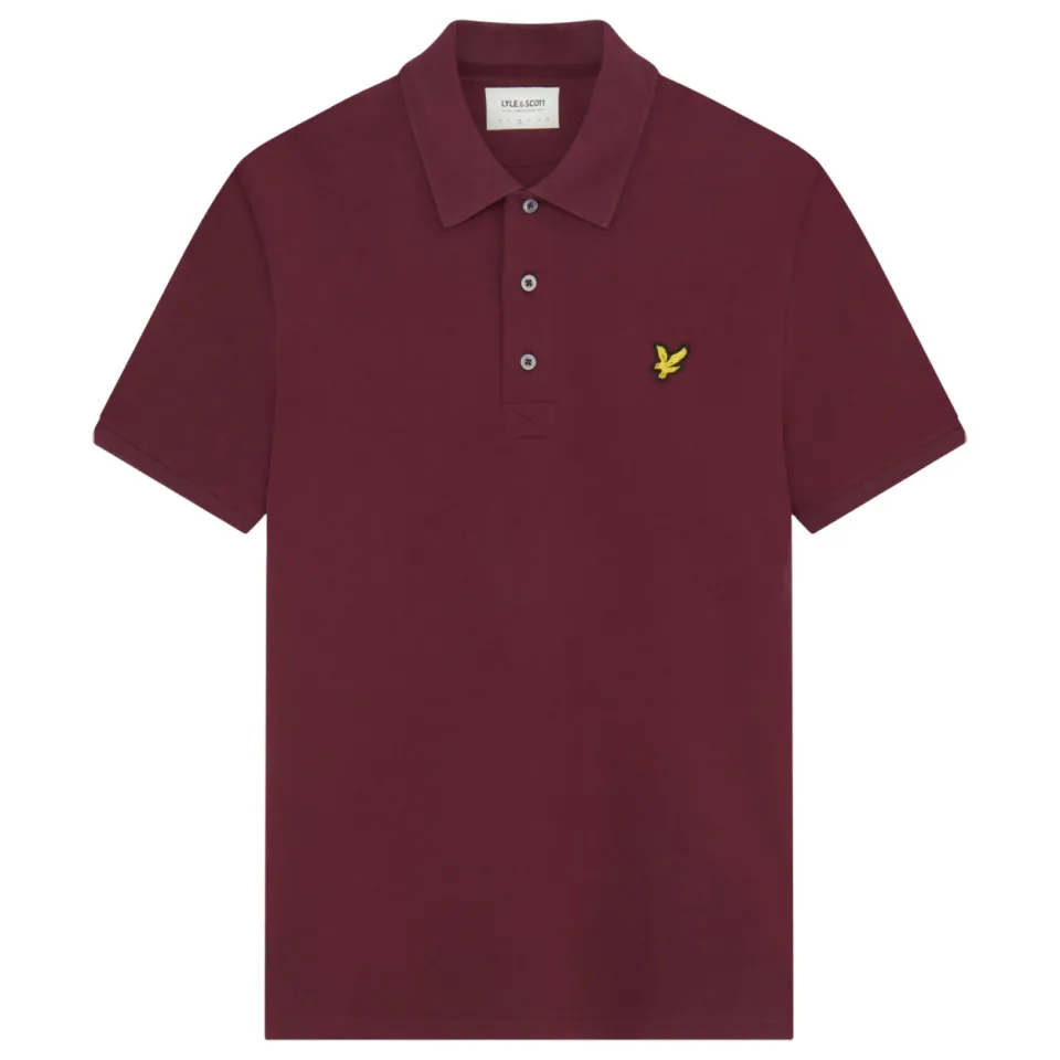 Lyle & Scott regular fit polo - bordeauxrood, foto 2