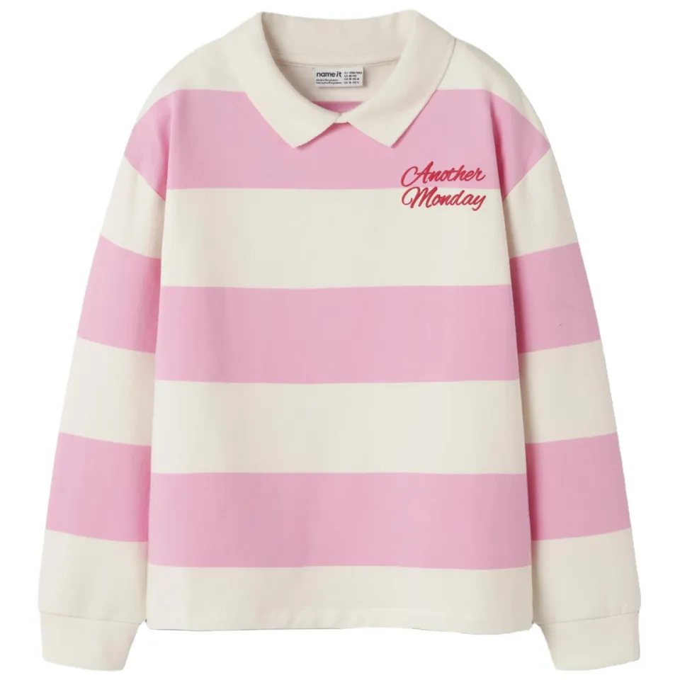 NAME IT KIDS gestreepte sweater - roze, foto 2