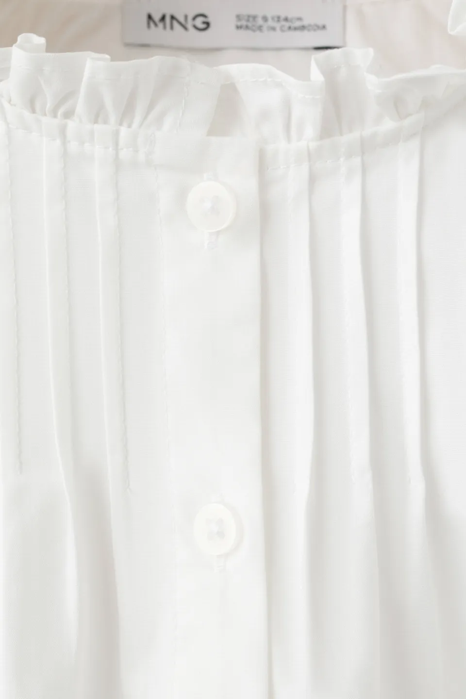Mango blouse met plooien en ruches wit, foto 5