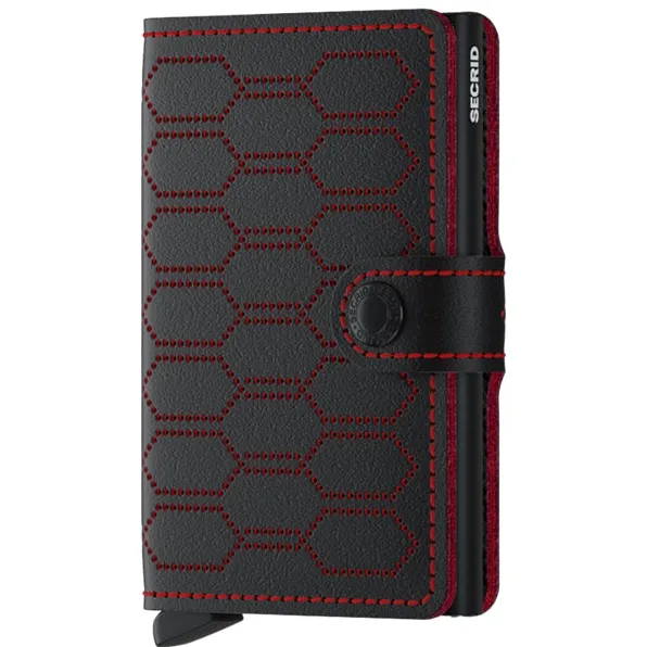 Secrid Miniwallet - Slimme Portemonnee - Fuel Black Red Zwart multi