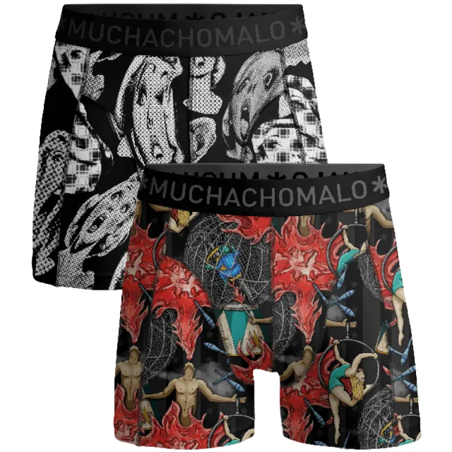 Muchachomalo Heren 2-pack Boxershorts Circus Veelkleurig