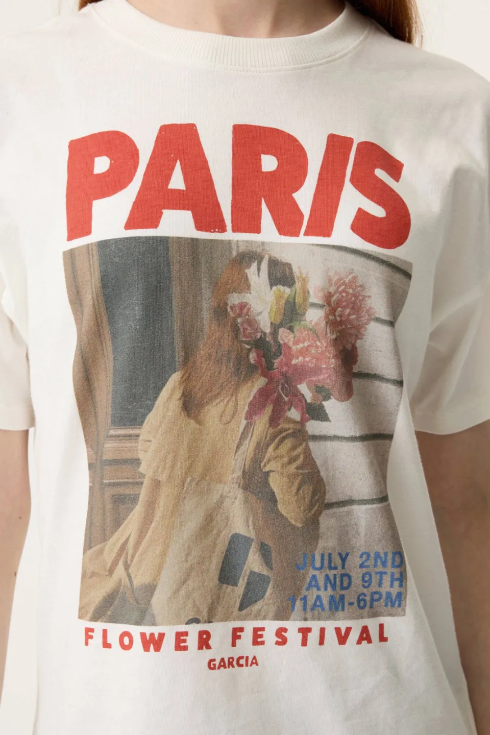Garcia t-shirt ecru, foto 5