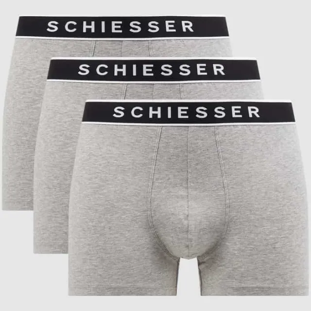 Schiesser Boxershort met stretch in set van 3 licht grijs, foto 2