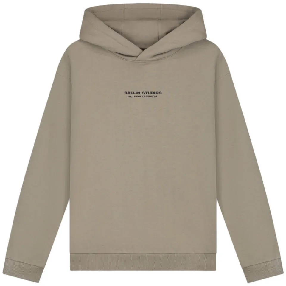Ballin hoodie met backprint - taupe, foto 2