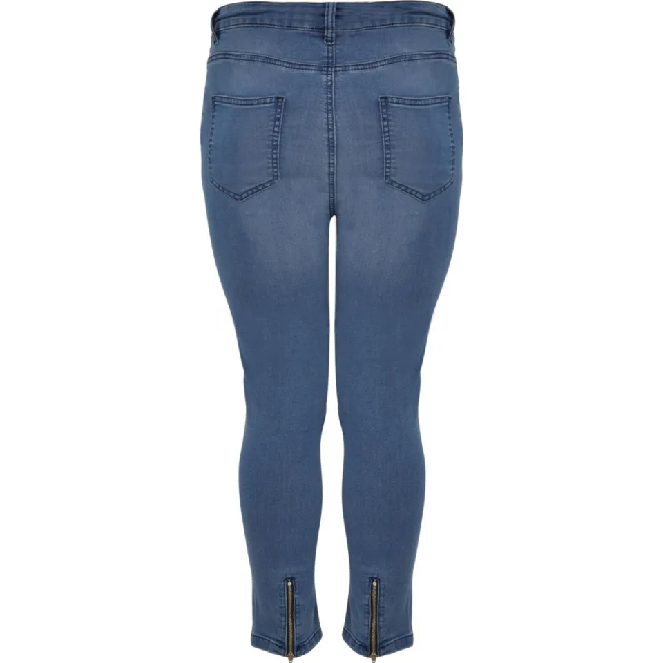 Yoek cropped high waist skinny jeans light denim, foto 3