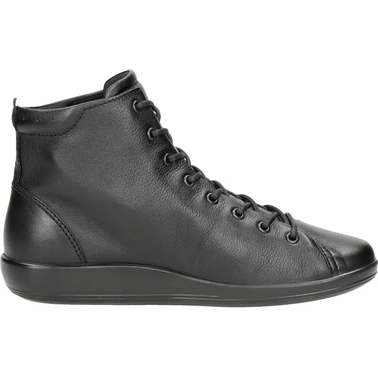 Ecco Soft 2.0 hoge sneaker zwart