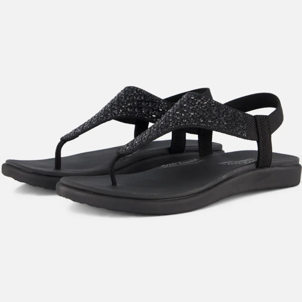 Skechers Meditation Luxe sandaal zwart, foto 3