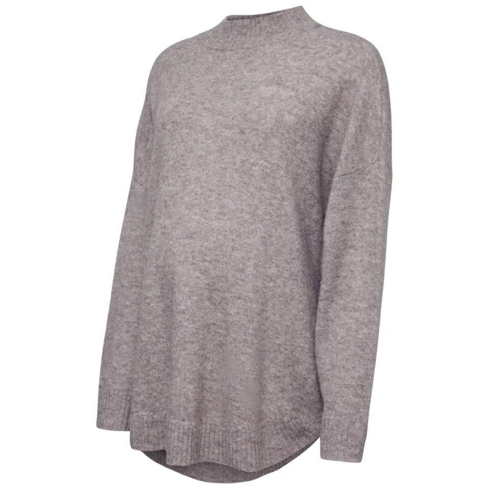 Vero Moda MATERNITY gebreide zwangerschapstrui met wol - taupe, foto 2